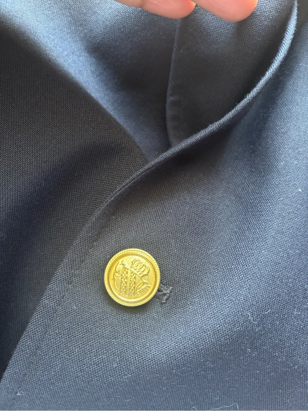 Vtg Retro 80s 90s David Taylor Sport Coat Blazer Gold Buttons 46S Academia Dad
